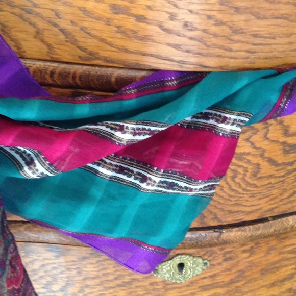 🍀  Ladies Royal Art Deco Scarf - Picture 6 of 8